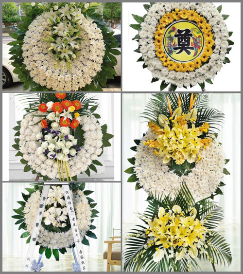 四川成都彭州市桂花镇高峰村花圈速递