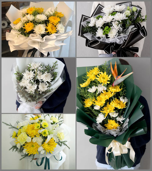 四川成都彭州市桂花镇高峰村白事花束代送