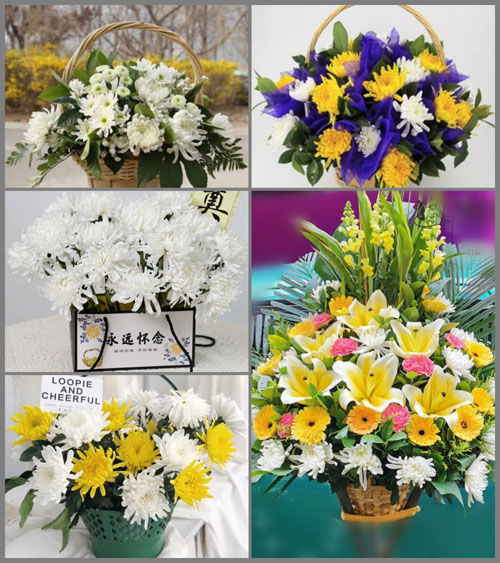四川成都彭州市桂花镇高峰村白事提篮配送